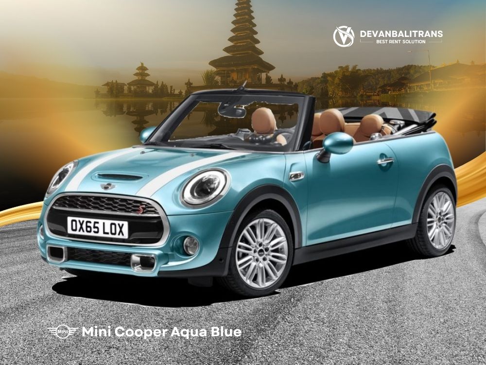 MIni Cooper Aqua Blue Convertible